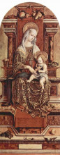 Репродукция картины "enthroned madonna" художника "кривелли карло"