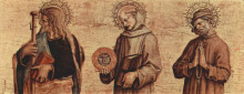 Репродукция картины "saint james the elder, saint bernard of siena, saint nicodemus" художника "кривелли карло"