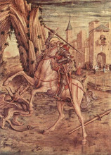 Репродукция картины "saint george and the dragon" художника "кривелли карло"