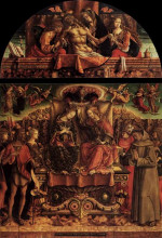 Репродукция картины "coronation of the virgin" художника "кривелли карло"