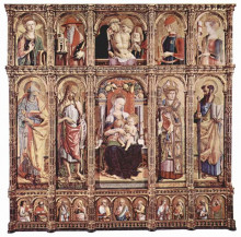 Копия картины "enthroned madonna" художника "кривелли карло"