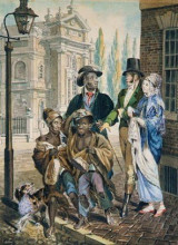 Картина "wordly folk questioning chimney sweeps and their master before christ church in philadelphia" художника "криммел джон льюис"