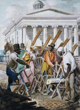 Картина "black sawyers working in front ot the bank of pennsylvania, philadelphia" художника "криммел джон льюис"