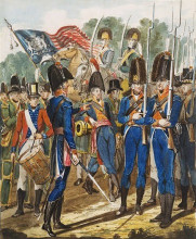 Копия картины "members of the city troup and other philadelphia soldiery" художника "криммел джон льюис"