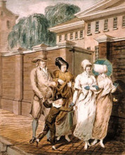 Копия картины "sunday morning in front of the arch street meeting house in philadelphia" художника "криммел джон льюис"