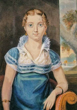 Копия картины "young girl with a blue dress" художника "криммел джон льюис"