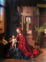 Репродукция картины "the virgin and child in a gothic interior" художника "кристус петрус"