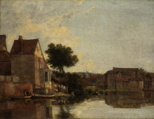 Репродукция картины "back of the new mills, norfolk" художника "кром джон"
