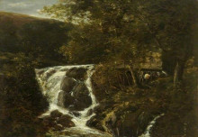 Копия картины "landscape with a waterfall near norwich, norfolk" художника "кром джон"
