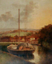 Копия картины "a view on the wensum, norfolk" художника "кром джон"