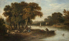 Копия картины "river wensum" художника "кром джон"