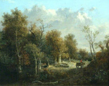 Репродукция картины "the edge of the forest" художника "кром джон"