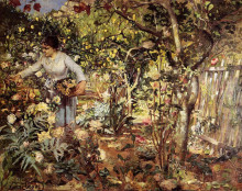 Картина "corner of the garden in monaco" художника "кросс анри эдмон"