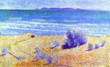 Репродукция картины "beach on the mediterranian" художника "кросс анри эдмон"