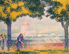 Копия картины "view of the church of santa maria degli angeli, near assisi" художника "кросс анри эдмон"