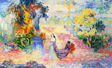 Копия картины "woman in the park" художника "кросс анри эдмон"