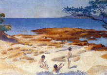 Копия картины "beach at cabasson" художника "кросс анри эдмон"