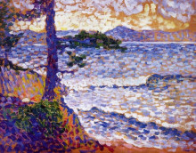 Копия картины "the mediterranean coast" художника "кросс анри эдмон"