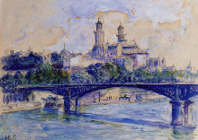 Картина "the seine by the trocadero" художника "кросс анри эдмон"