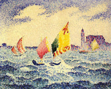 Картина "sailboats near chicago" художника "кросс анри эдмон"