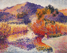 Копия картины "river in saint-clair" художника "кросс анри эдмон"