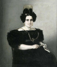 Репродукция картины "retrato de josefa de corte de gargollo" художника "крусадо хоакин мануэль фернандес"