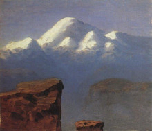 Картина "вершина эльбруса, освещенная солнцем" художника "куинджи архип"