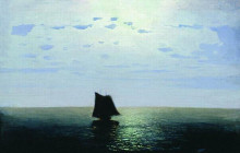 Копия картины "лунная ночь на море" художника "куинджи архип"