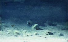 Копия картины "лунная ночь. зима" художника "куинджи архип"