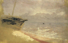 Копия картины "море. серый день" художника "куинджи архип"