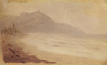 Копия картины "морской берег. вид на гору демерджи. крым" художника "куинджи архип"