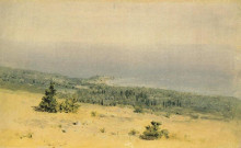 Копия картины "вид на берег и море с гор. крым" художника "куинджи архип"