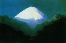 Копия картины "эльбрус. лунная ночь" художника "куинджи архип"