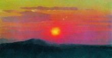 Репродукция картины "красный закат" художника "куинджи архип"