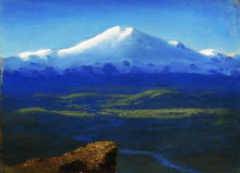 Копия картины "снежные вершины" художника "куинджи архип"