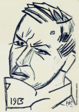 Копия картины "portrait of david burliuk" художника "кульбин николай иванович"