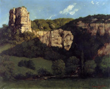 Картина "пейзаж. голая скала в долине оранана" художника "курбе гюстав"