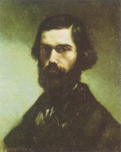 Копия картины "портрет жюля валля" художника "курбе гюстав"