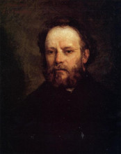 Картина "портрет пьера жозефа прудона" художника "курбе гюстав"