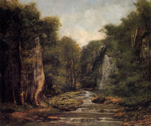 Копия картины "река плезир-фонтен" художника "курбе гюстав"
