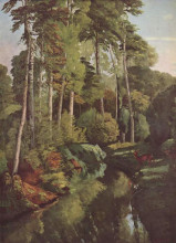 Картина "лесной ручей с оленем" художника "курбе гюстав"