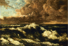 Копия картины "морской пейзаж" художника "курбе гюстав"