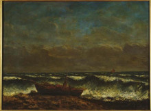 Копия картины "бурное море (волна)" художника "курбе гюстав"