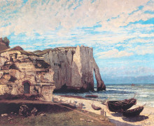 Копия картины "скалы в эрета послешторма" художника "курбе гюстав"