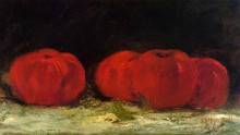Картина "красные яблоки" художника "курбе гюстав"