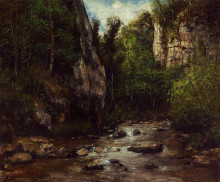 Репродукция картины "пейзаж близ пюи нуар, в орнане" художника "курбе гюстав"
