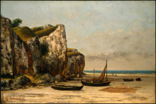 Копия картины "побережье в нормандии" художника "курбе гюстав"