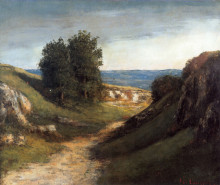 Копия картины "грюйерский пейзаж" художника "курбе гюстав"