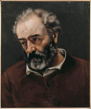 Копия картины "портрет поля шенавара" художника "курбе гюстав"