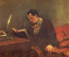 Копия картины "портрет шарля бодлера" художника "курбе гюстав"
